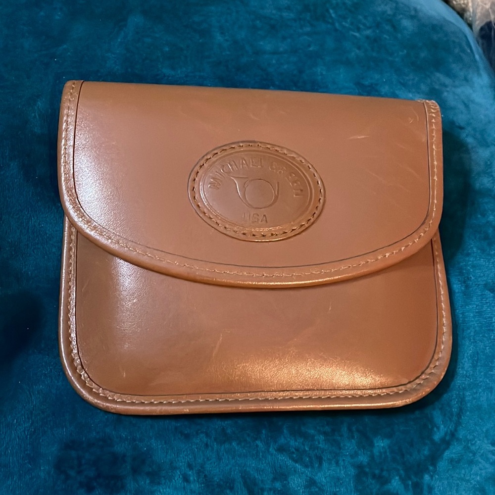 Vintage EUC Brown Leather Michael Green Crossbody Bag / belt bag